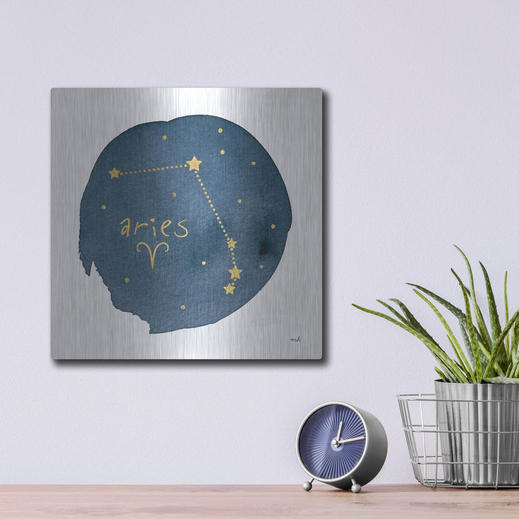'Horoscope Aries' by Moira Hershey – Metal Wall Art, 12x12 room view