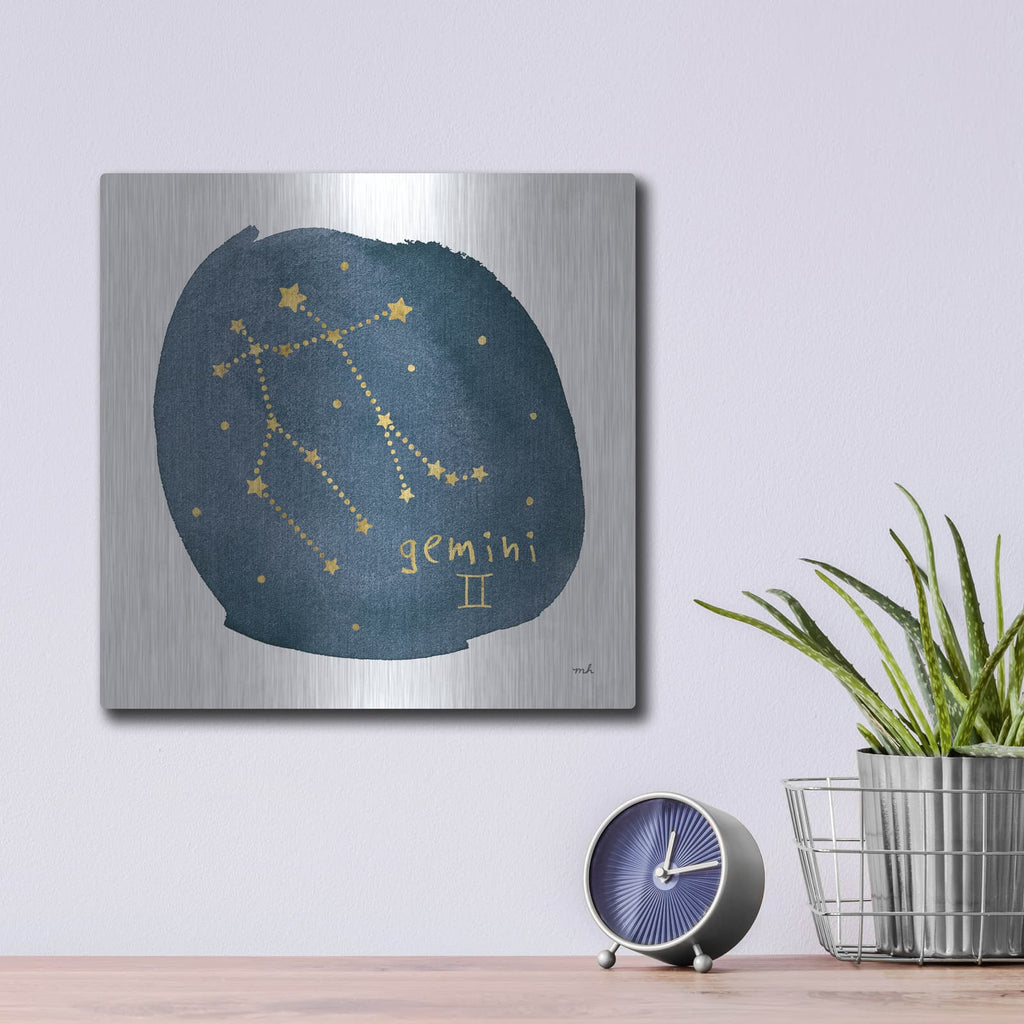 'Horoscope Gemini' by Moira Hershey – Metal Wall Art, 12x12 room view