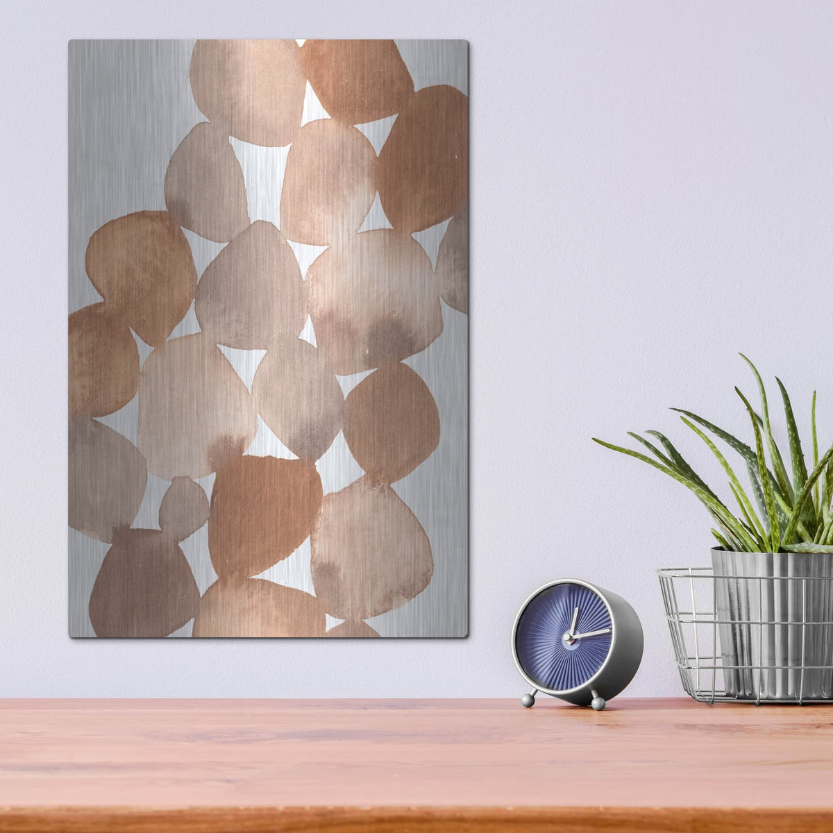 'Boho Beautiful 1 Brown' by Moira Hershey – Metal Wall Art, 12x16 room view