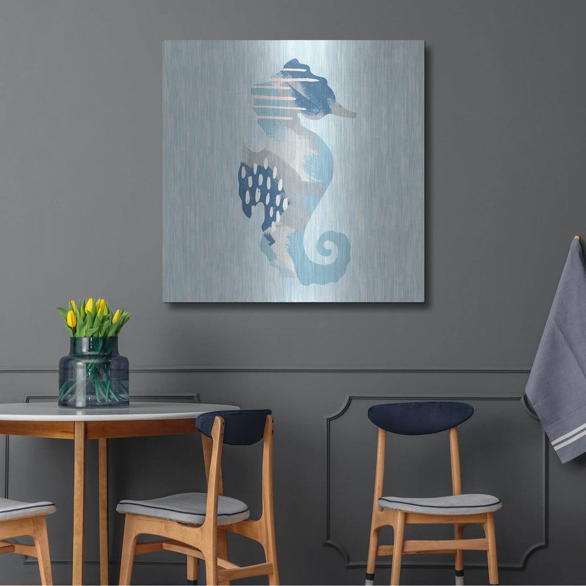 'Coastal Cool 1' by Moira Hershey – Metal Wall Art, 36x36 room view