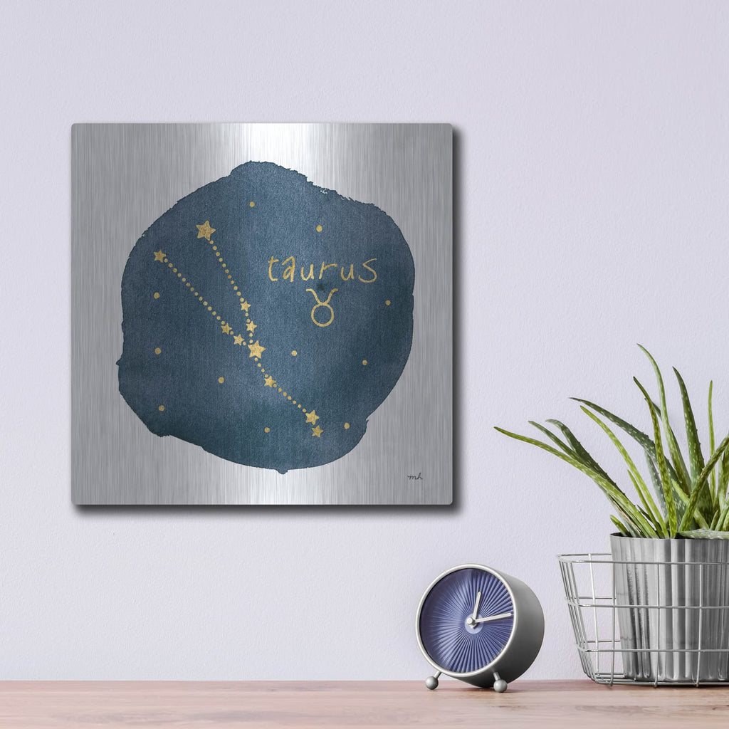 'Horoscope Taurus' by Moira Hershey – Metal Wall Art, 12x12 room view