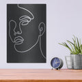 'About Face 2 BW' by Moira Hershey – Metal Wall Art, 12x16 room view