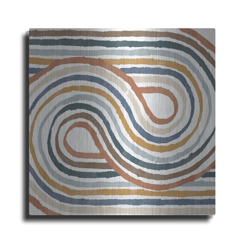 'Rainbow Road 1 Thick Lines' by Moira Hershey – Metal Wall Art