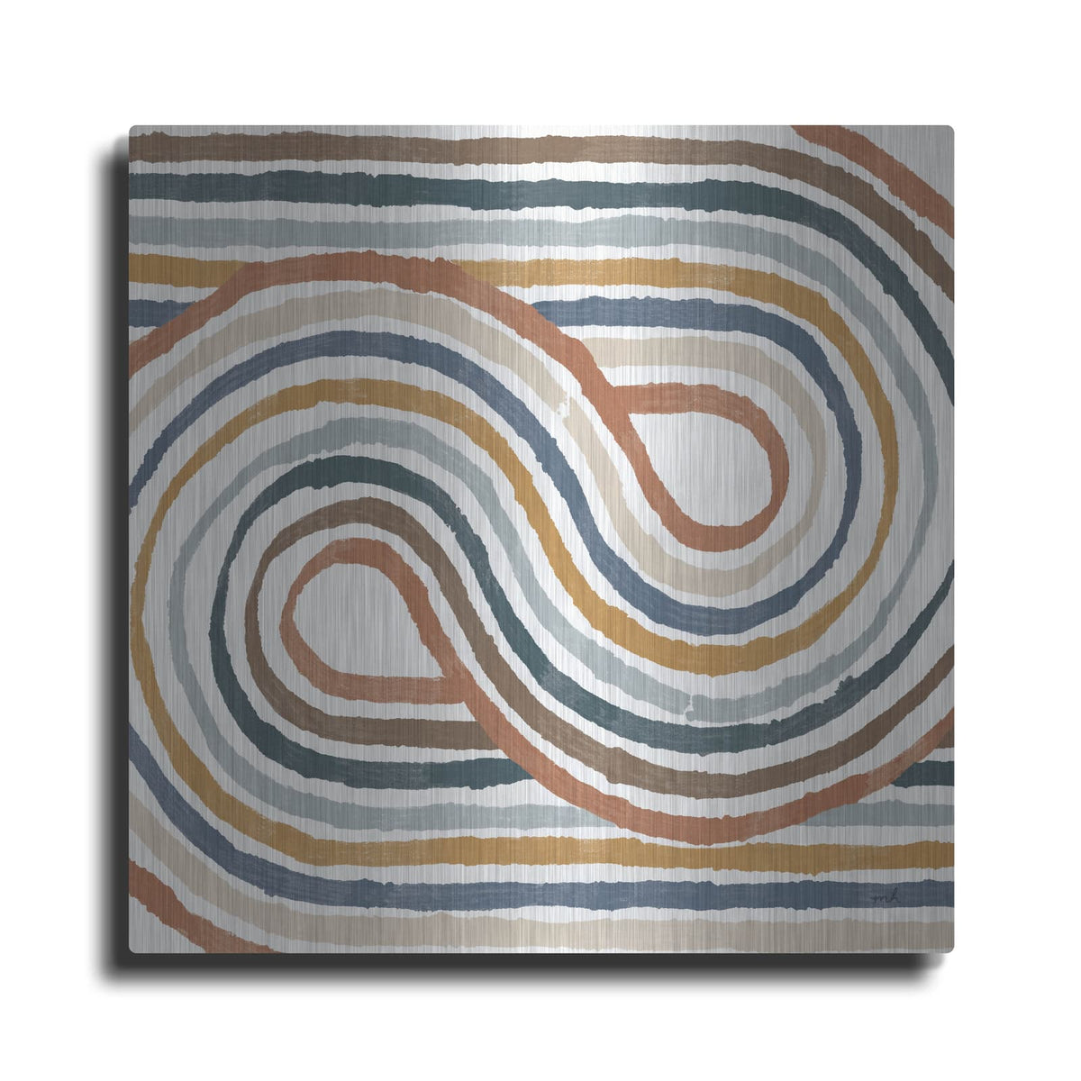 'Rainbow Road 1 Thick Lines' by Moira Hershey – Metal Wall Art