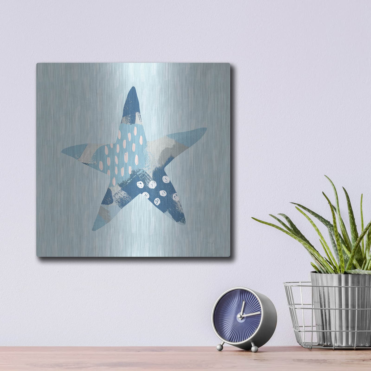'Coastal Cool 2' by Moira Hershey – Metal Wall Art, 12x12 room view