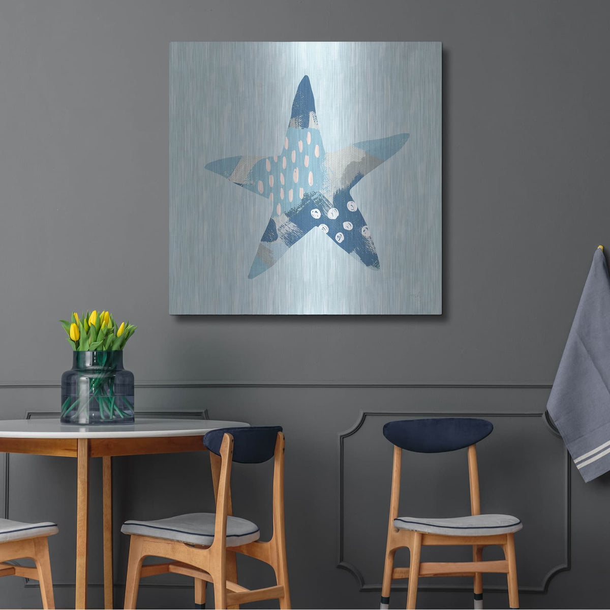 'Coastal Cool 2' by Moira Hershey – Metal Wall Art, 36x36 room view