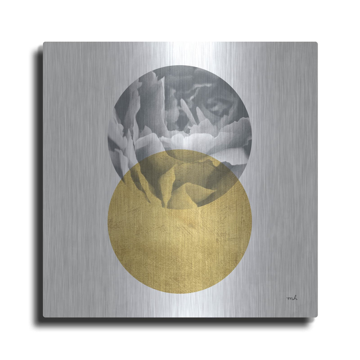 'Blossoms 1 Gold' by Moira Hershey – Metal Wall Art