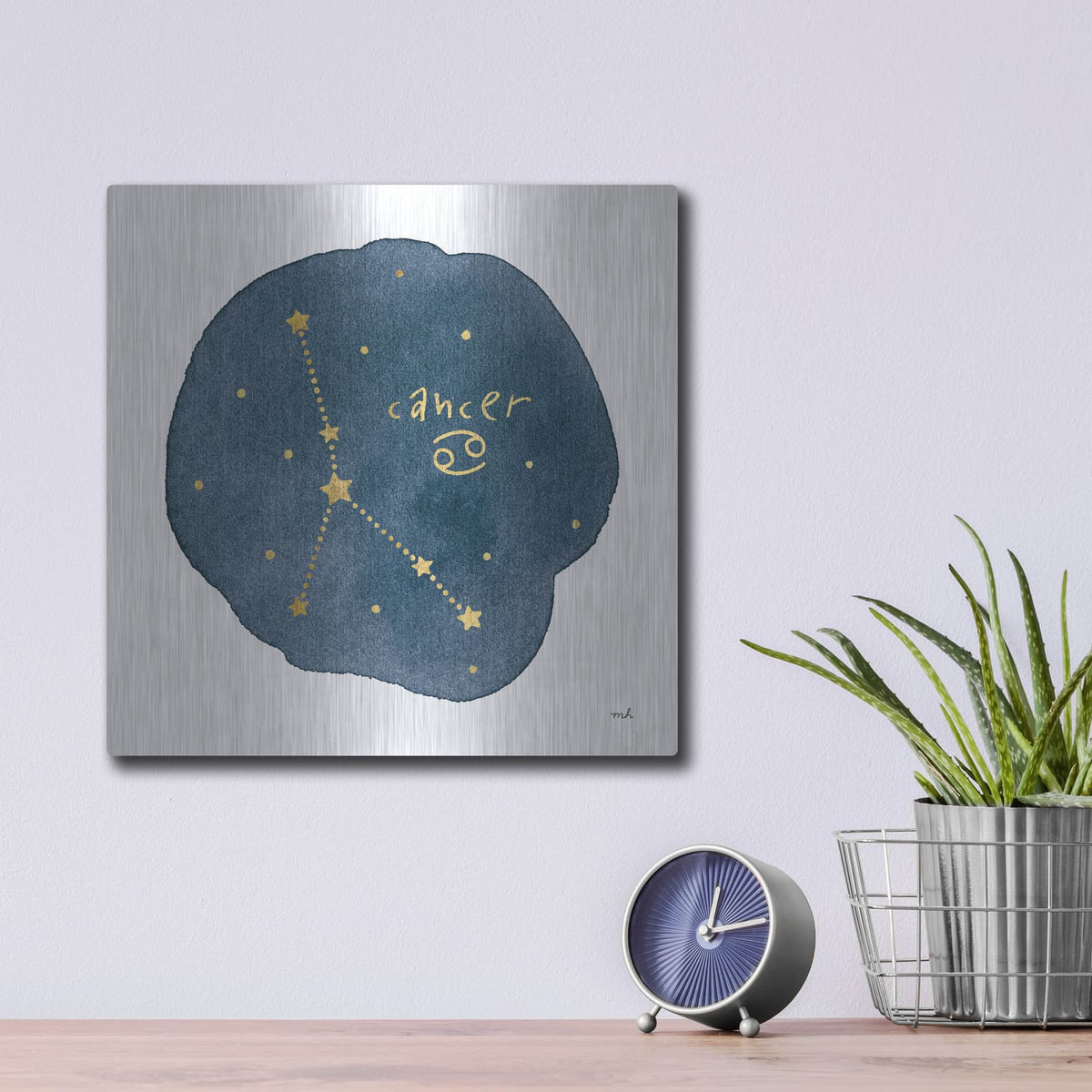 'Horoscope Cancer' by Moira Hershey – Metal Wall Art, 12x12 room view