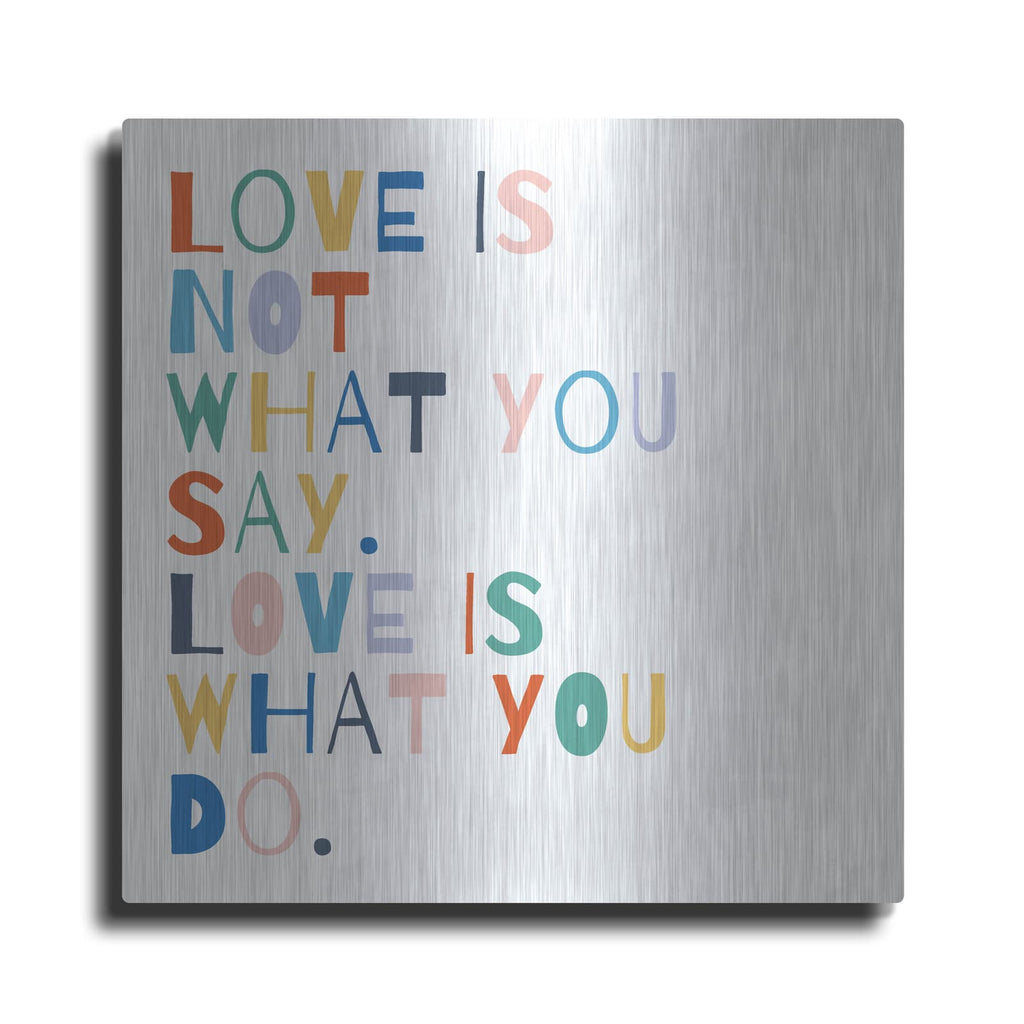 'Rainbow Words 1' by Moira Hershey – Metal Wall Art