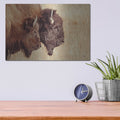'Bison Pair' by Nathan Larson – Metal Wall Art, 16x12 room view