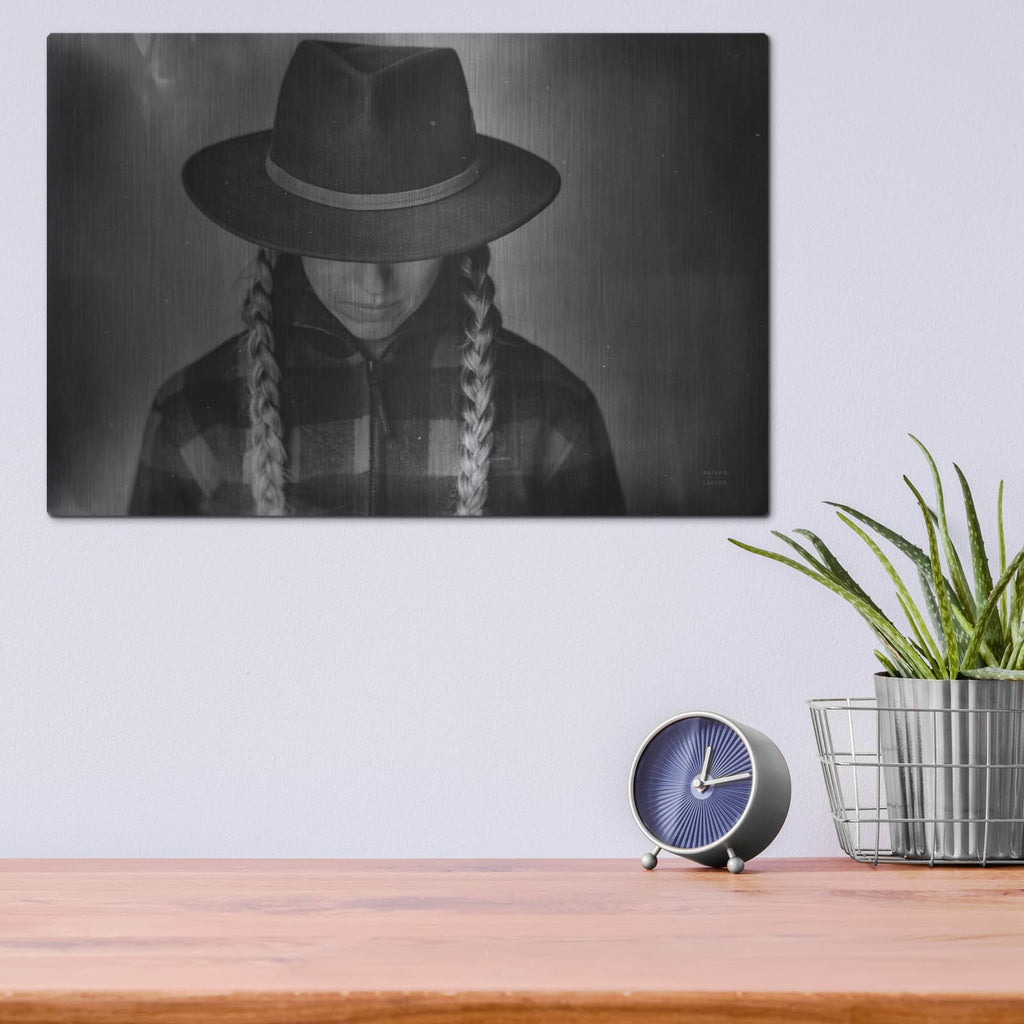 'Home On The Range Cowgirl 2' by Nathan Larson – Metal Wall Art, 16x12 room view