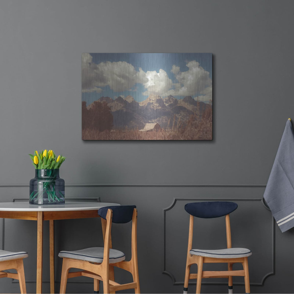 'Wyoming Mountain Lazy Days' by Nathan Larson – Metal Wall Art, 36x24 room view