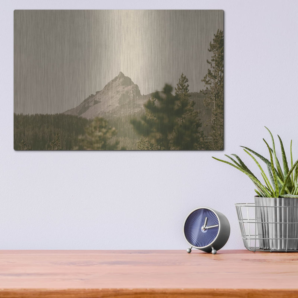 'Mountainous 2' by Nathan Larson – Metal Wall Art, 16x12 room view