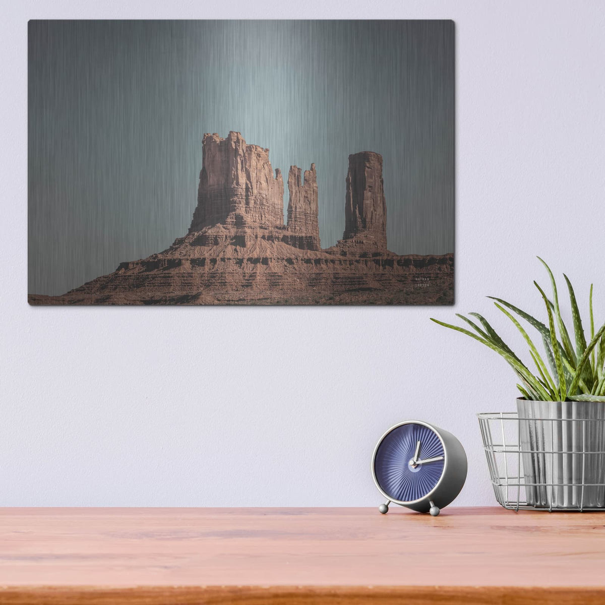 'Monument Valley 2' by Nathan Larson – Metal Wall Art, 16x12 room view
