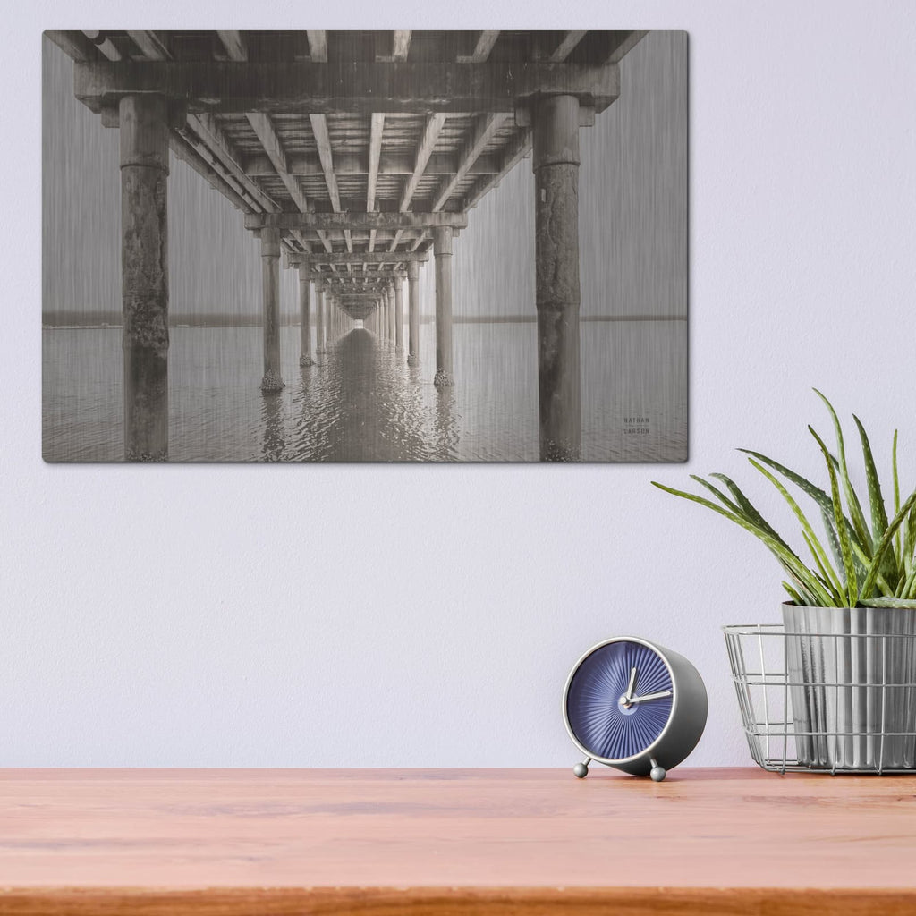 'Pacific Pier' by Nathan Larson – Metal Wall Art, 16x12 room view