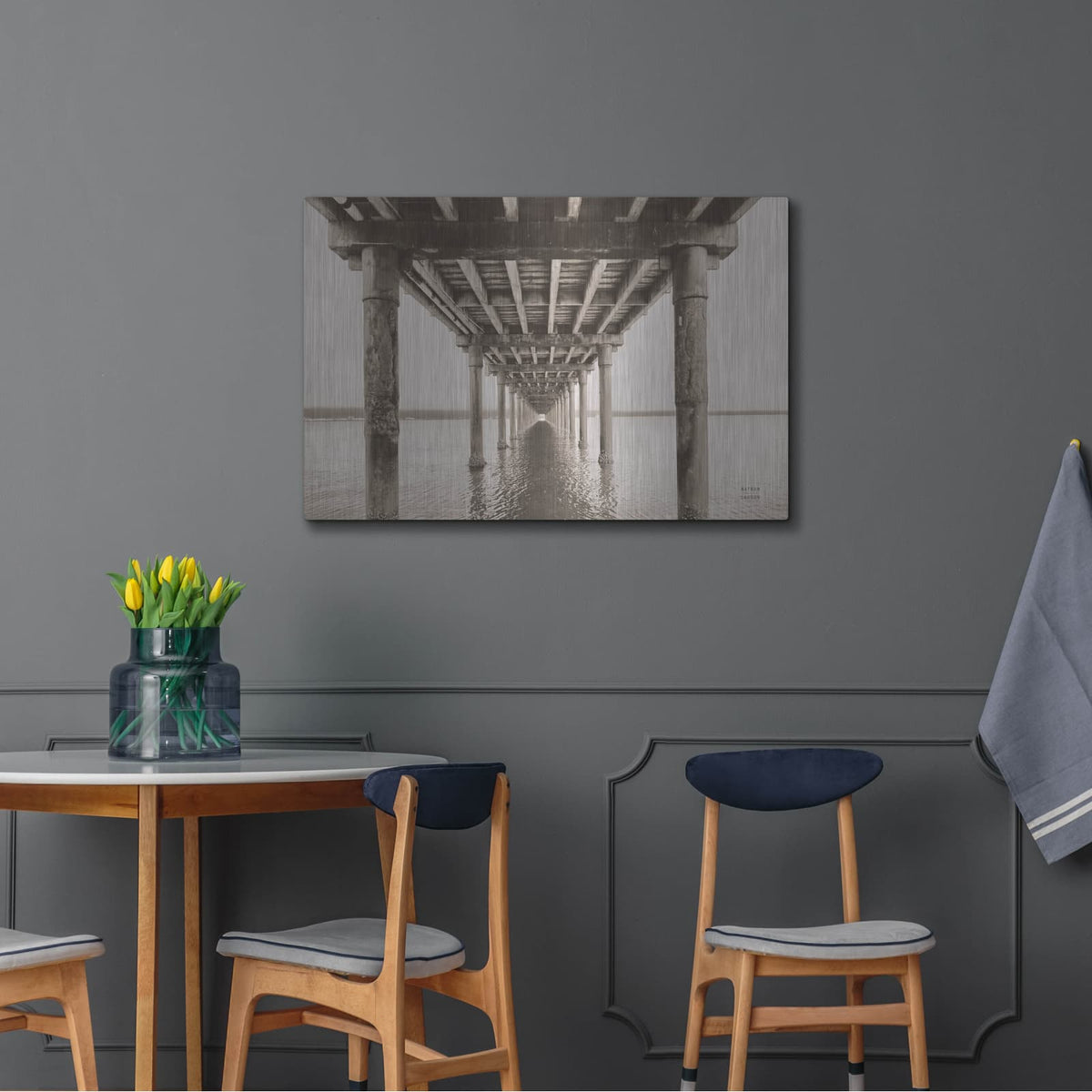 'Pacific Pier' by Nathan Larson – Metal Wall Art, 36x24 room view