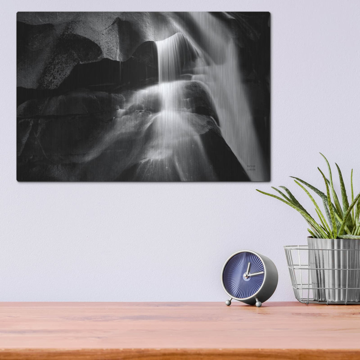 'Carving Detail Bw' by Nathan Larson – Metal Wall Art, 16x12 room view