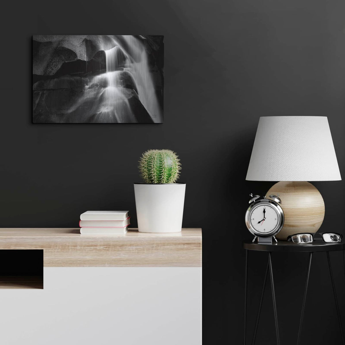 'Carving Detail Bw' by Nathan Larson – Metal Wall Art, 24x16 room view