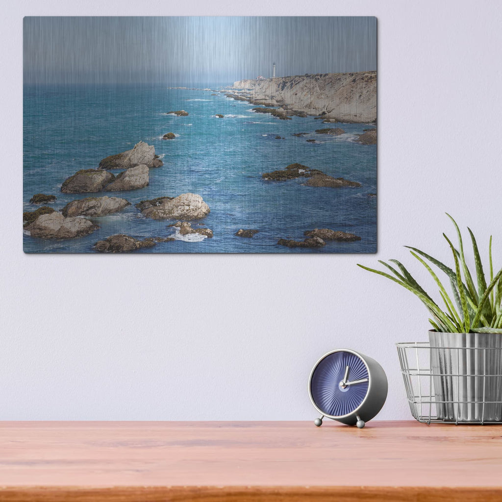 'California Lighthouse' by Nathan Larson – Metal Wall Art, 16x12 room view