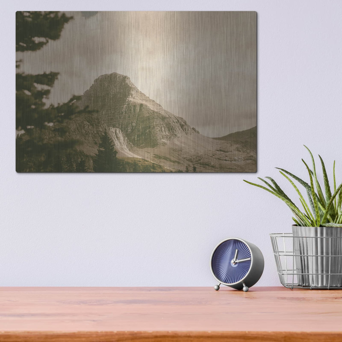 'Mountainous 1' by Nathan Larson – Metal Wall Art, 16x12 room view
