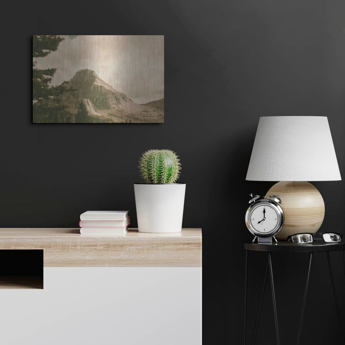 'Mountainous 1' by Nathan Larson – Metal Wall Art, 24x16 room view