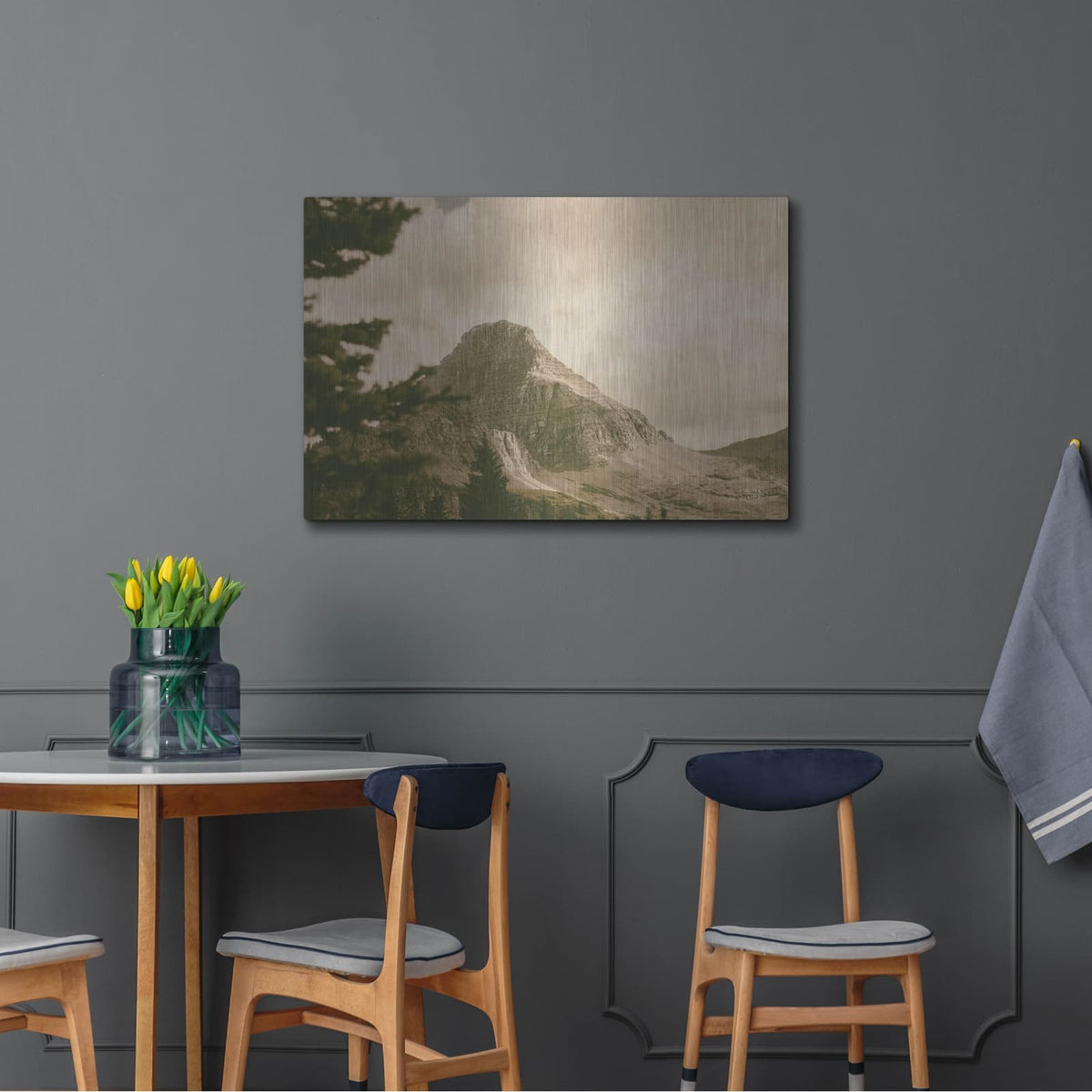 'Mountainous 1' by Nathan Larson – Metal Wall Art, 36x24 room view
