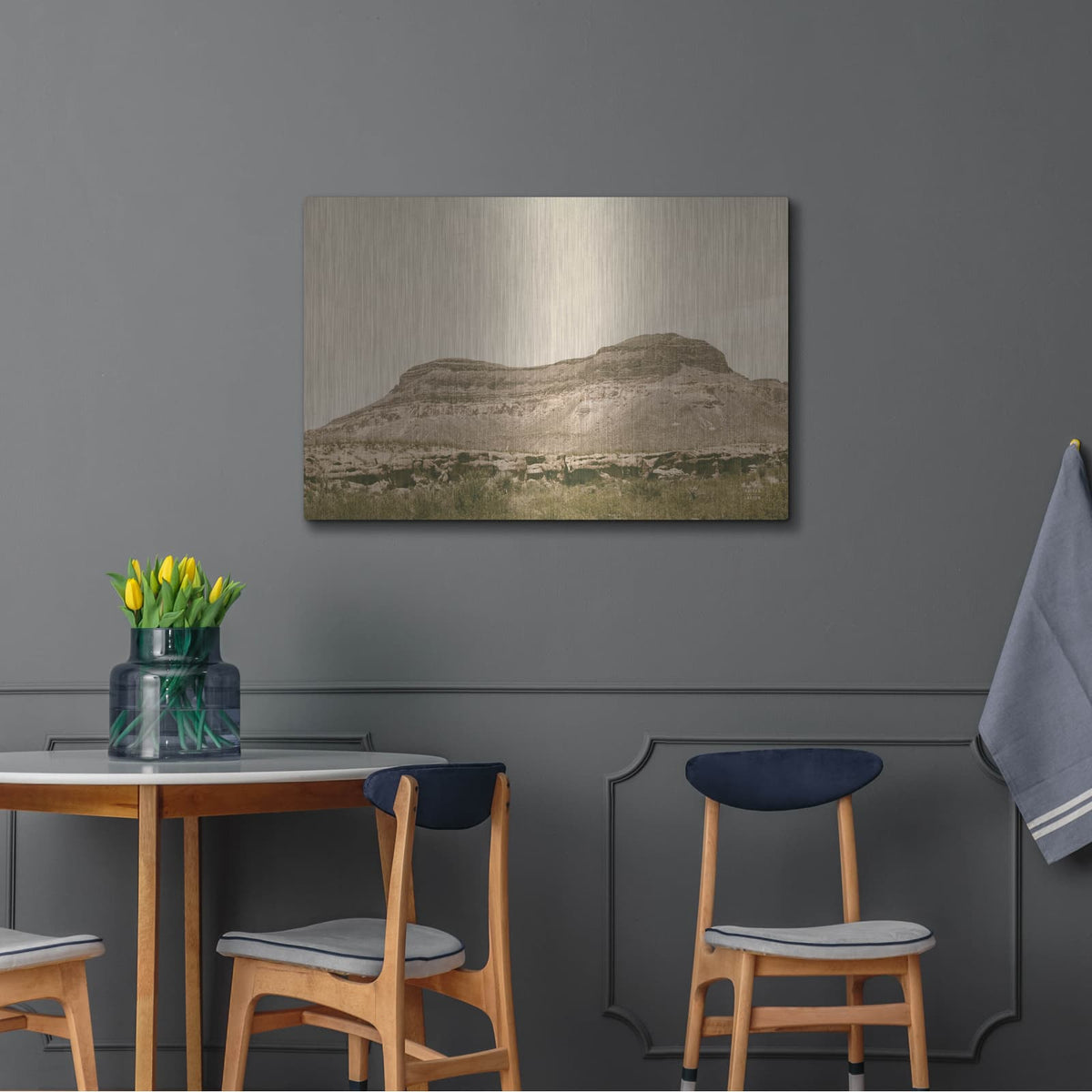 'Mountainous 3' by Nathan Larson – Metal Wall Art, 36x24 room view