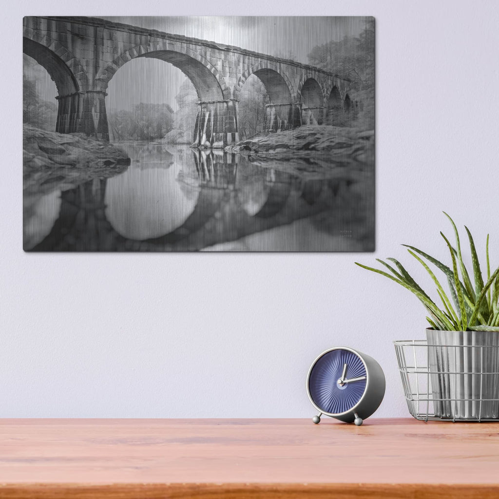 'Aqueduct V' by Nathan Larson – Metal Wall Art, 16x12 room view