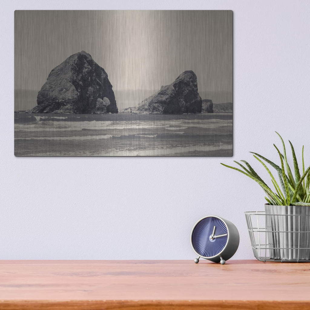 'Rocky Shores' by Nathan Larson – Metal Wall Art, 16x12 room view