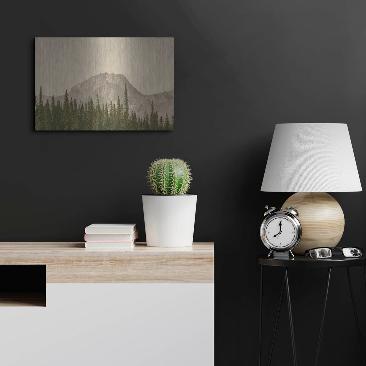 'Mountainous 4' by Nathan Larson – Metal Wall Art, 24x16 room view