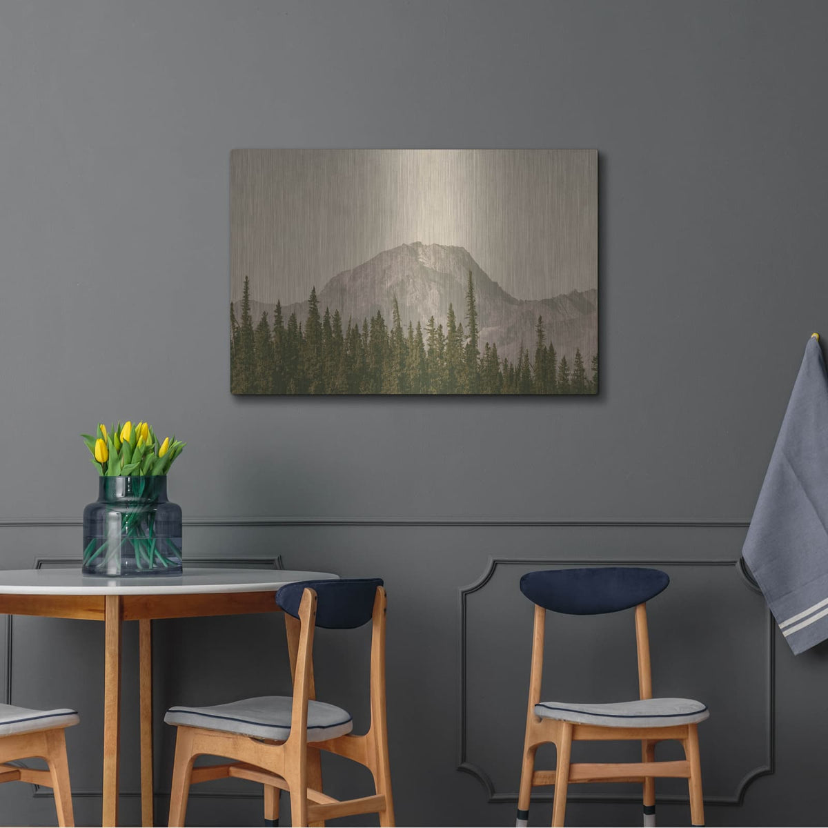 'Mountainous 4' by Nathan Larson – Metal Wall Art, 36x24 room view