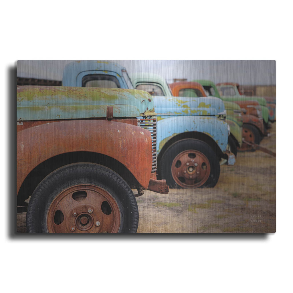 'Line Up Bright' by Nathan Larson – Metal Wall Art