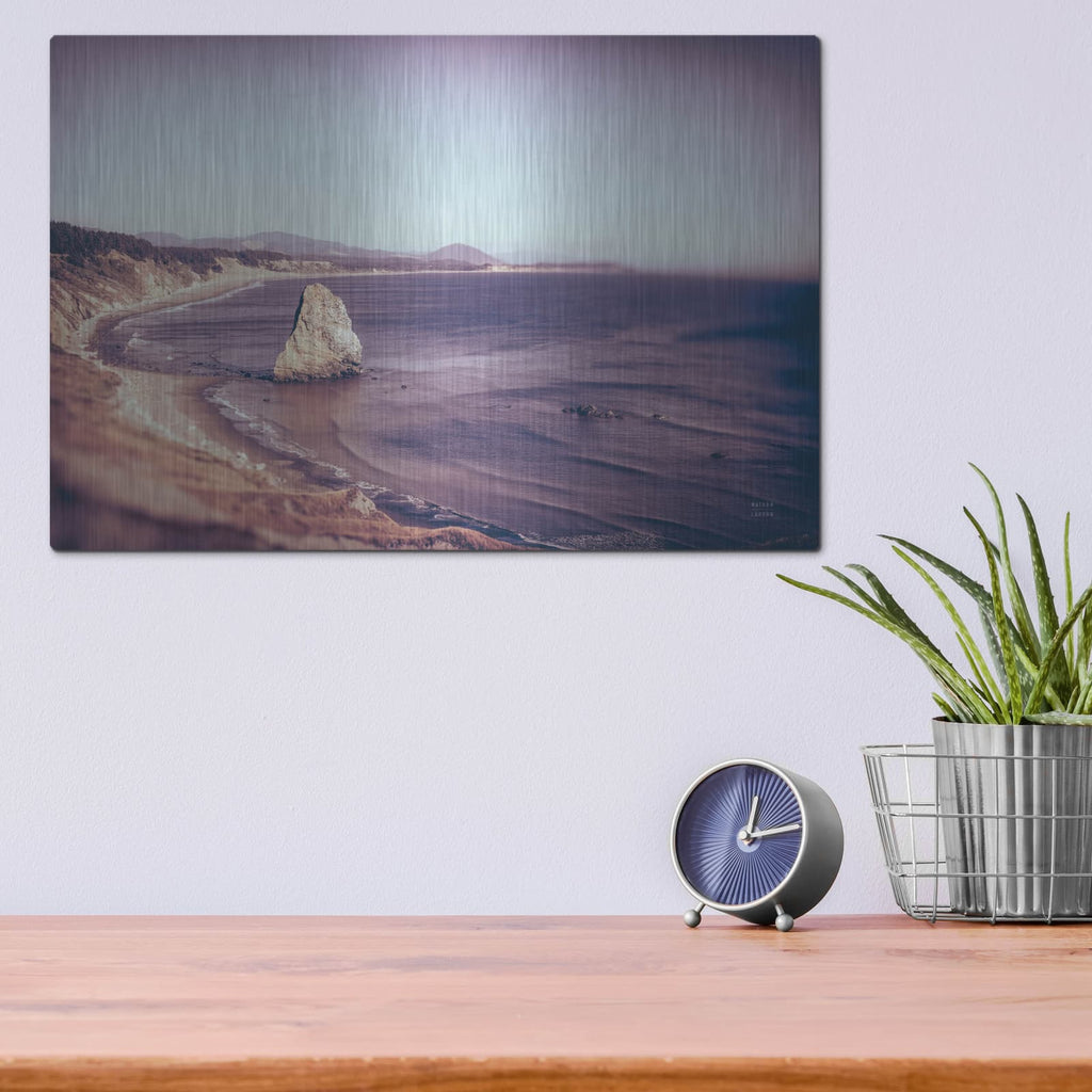 'Rock Coast' by Nathan Larson – Metal Wall Art, 16x12 room view