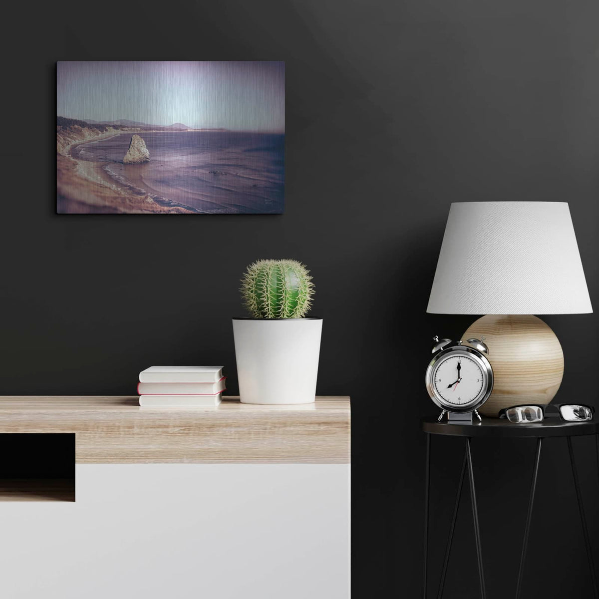 'Rock Coast' by Nathan Larson – Metal Wall Art, 24x16 room view