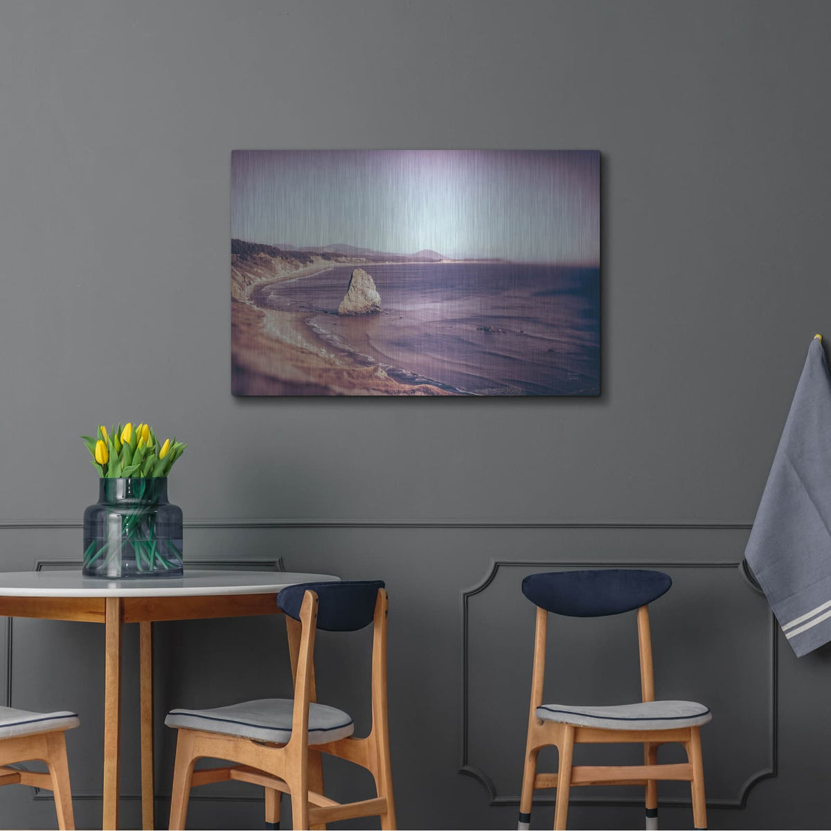 'Rock Coast' by Nathan Larson – Metal Wall Art, 36x24 room view
