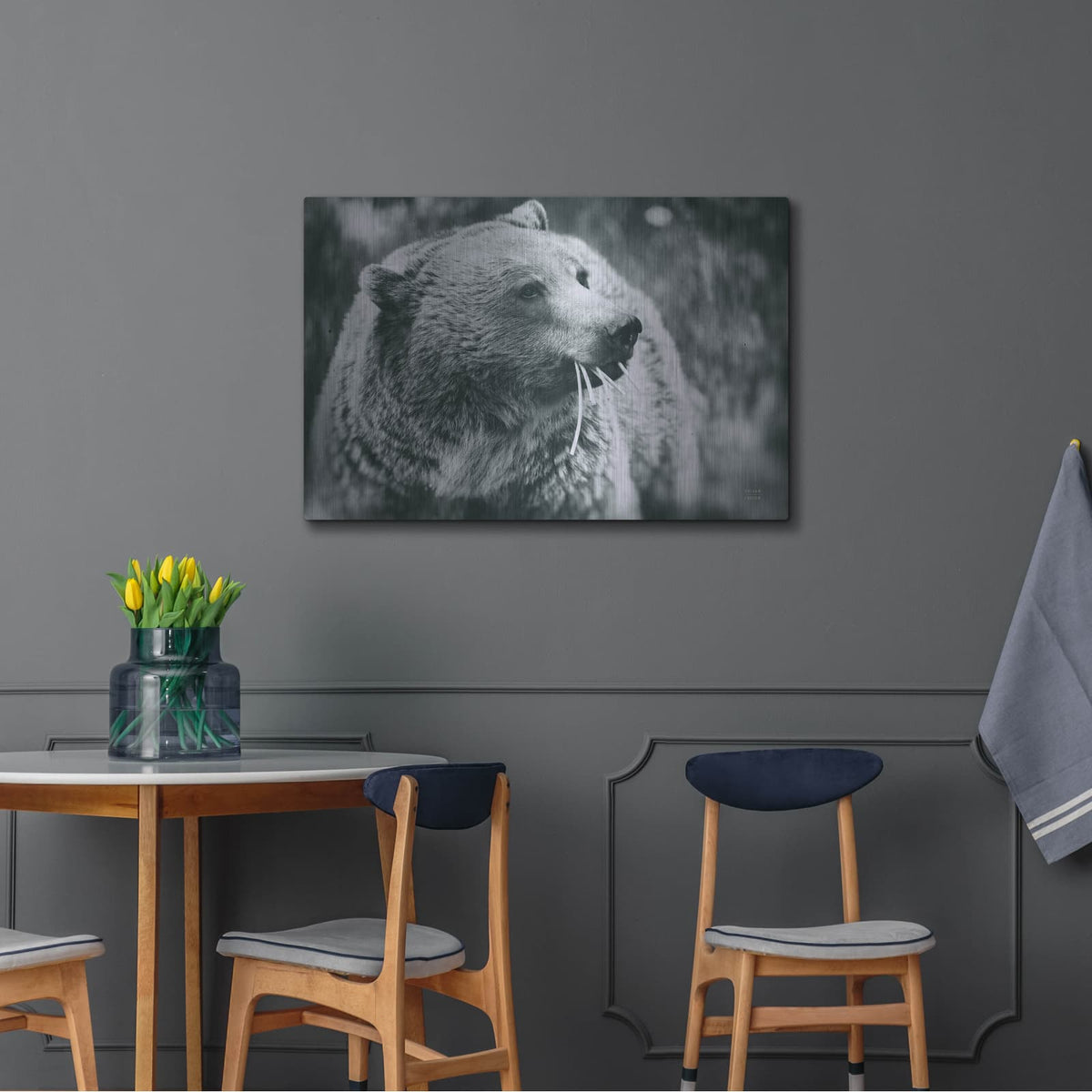 'Grizzly Snack' by Nathan Larson – Metal Wall Art, 36x24 room view