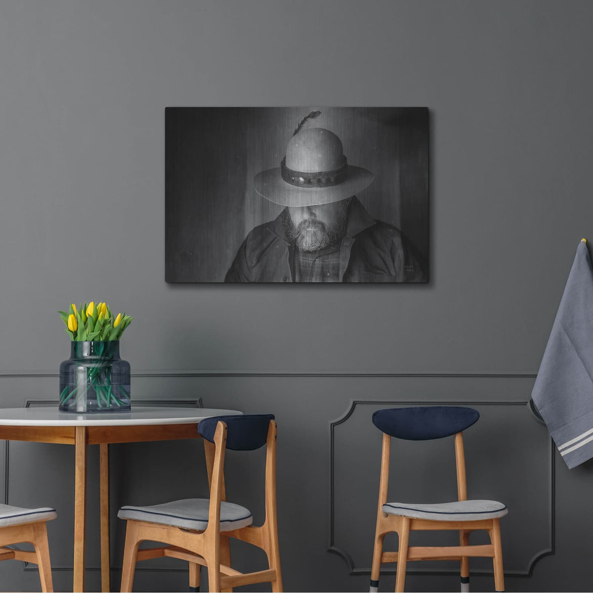 'Home On The Range Cowboy 2' by Nathan Larson – Metal Wall Art, 36x24 room view