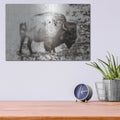 'Bison Dream' by Nathan Larson – Metal Wall Art, 16x12 room view