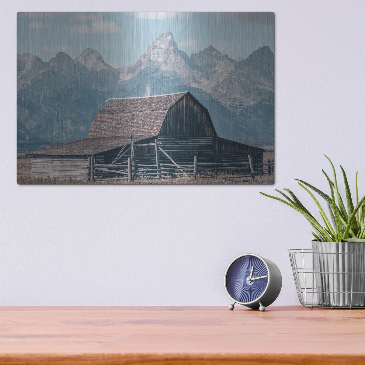 'Historic Row 2' by Nathan Larson – Metal Wall Art, 16x12 room view