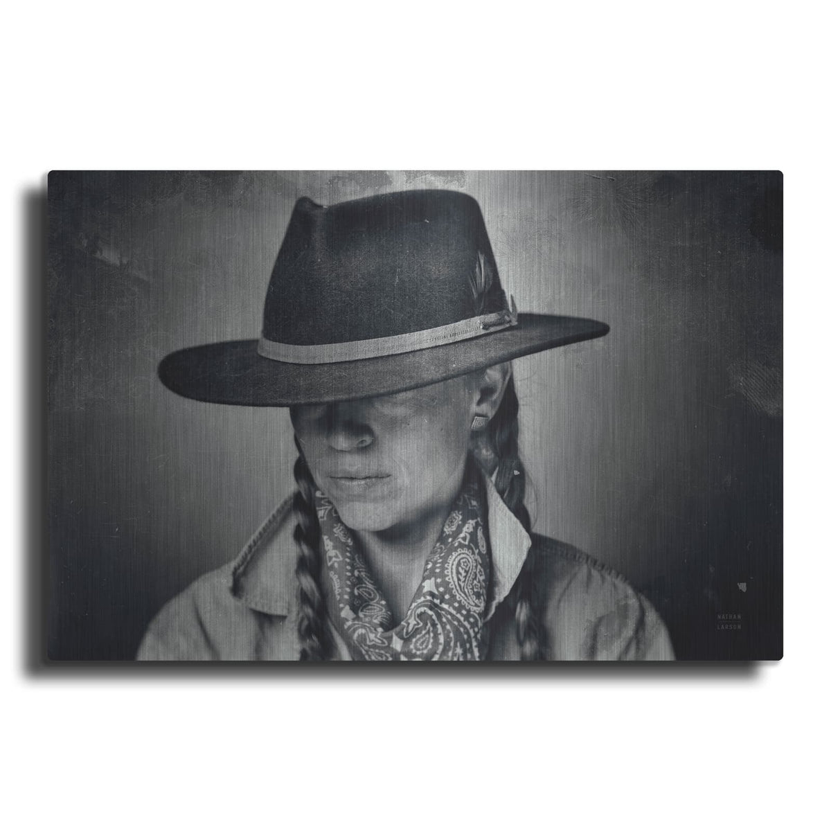 'Home On The Range Cowgirl 1' by Nathan Larson – Metal Wall Art