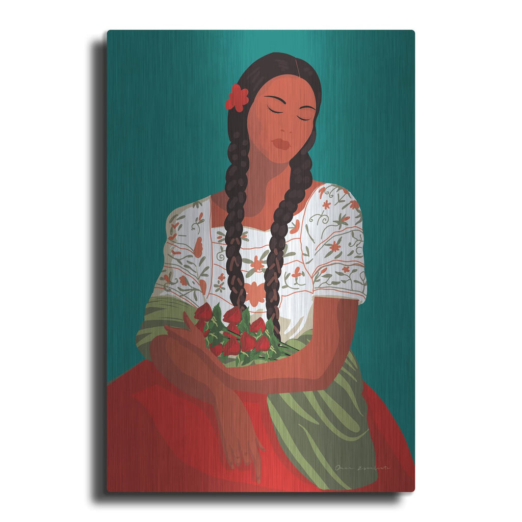 'Mexican Woman 1' by Omar Escalante – Metal Wall Art