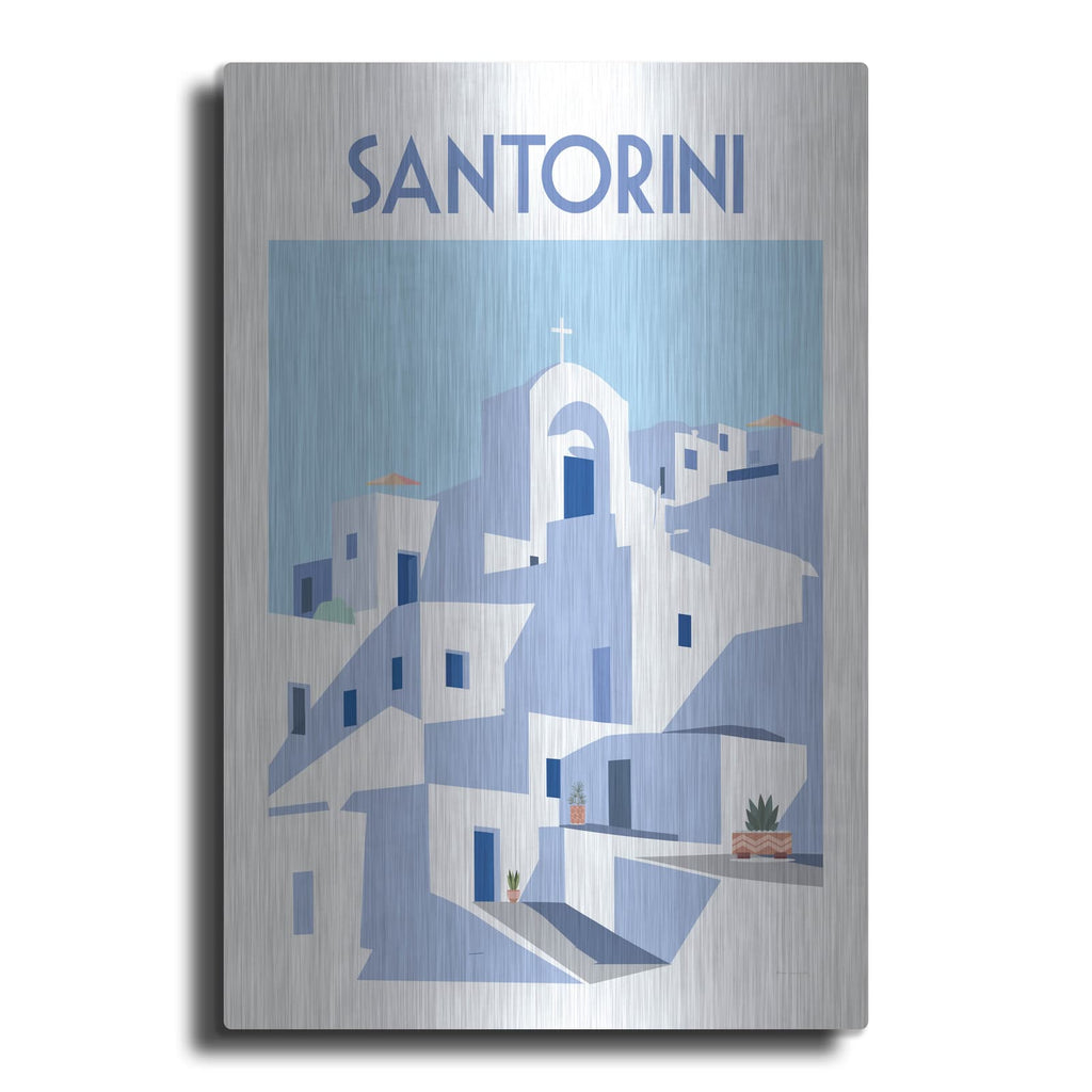 'Santorini Poster 3' by Omar Escalante – Metal Wall Art