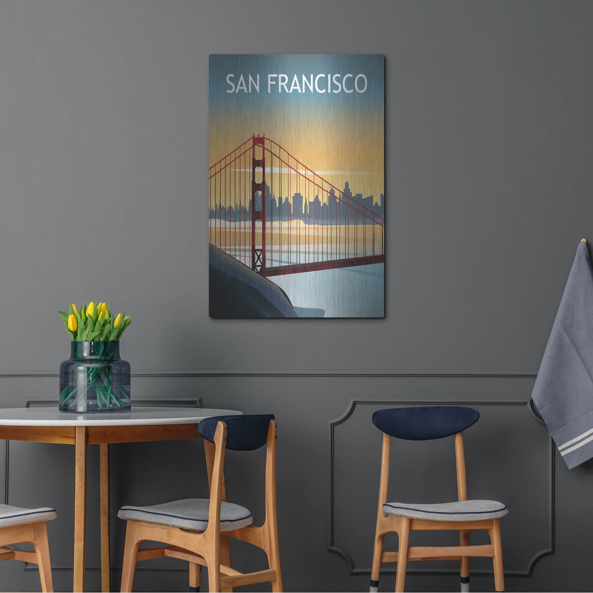 'San Francisco 2' by Omar Escalante – Metal Wall Art, 24x36 room view