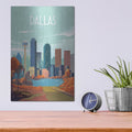 'City Sights Dallas' by Omar Escalante – Metal Wall Art, 12x16 room view