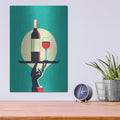 'Red Wine' by Omar Escalante – Metal Wall Art, 12x16 room view