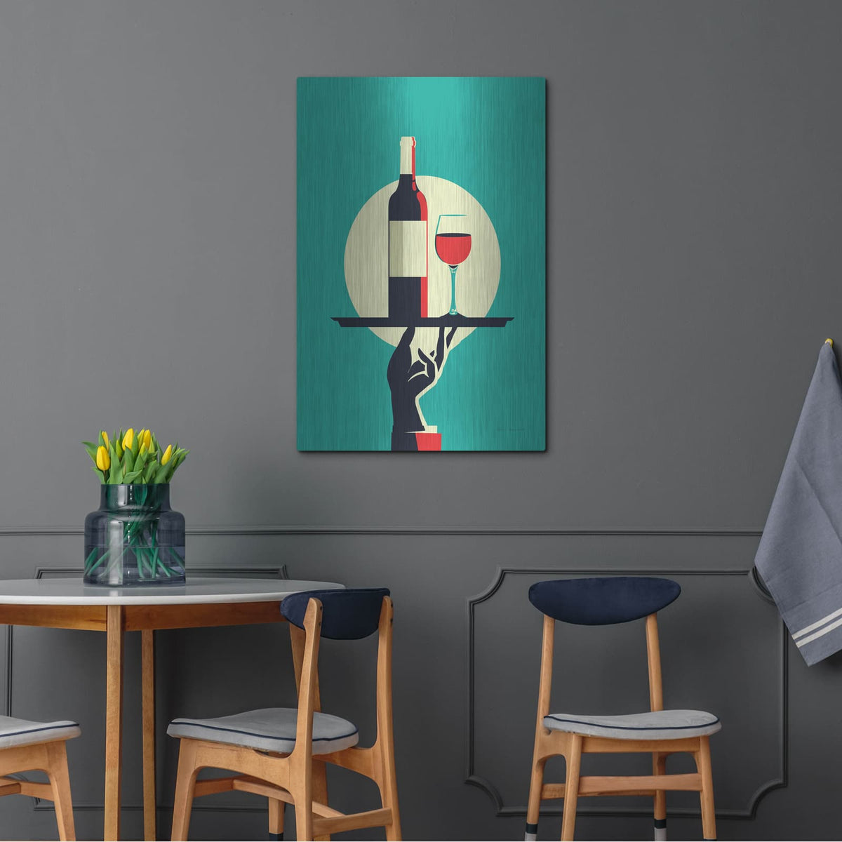 'Red Wine' by Omar Escalante – Metal Wall Art, 24x36 room view
