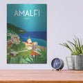 'Amalfi' by Omar Escalante – Metal Wall Art, 12x16 room view