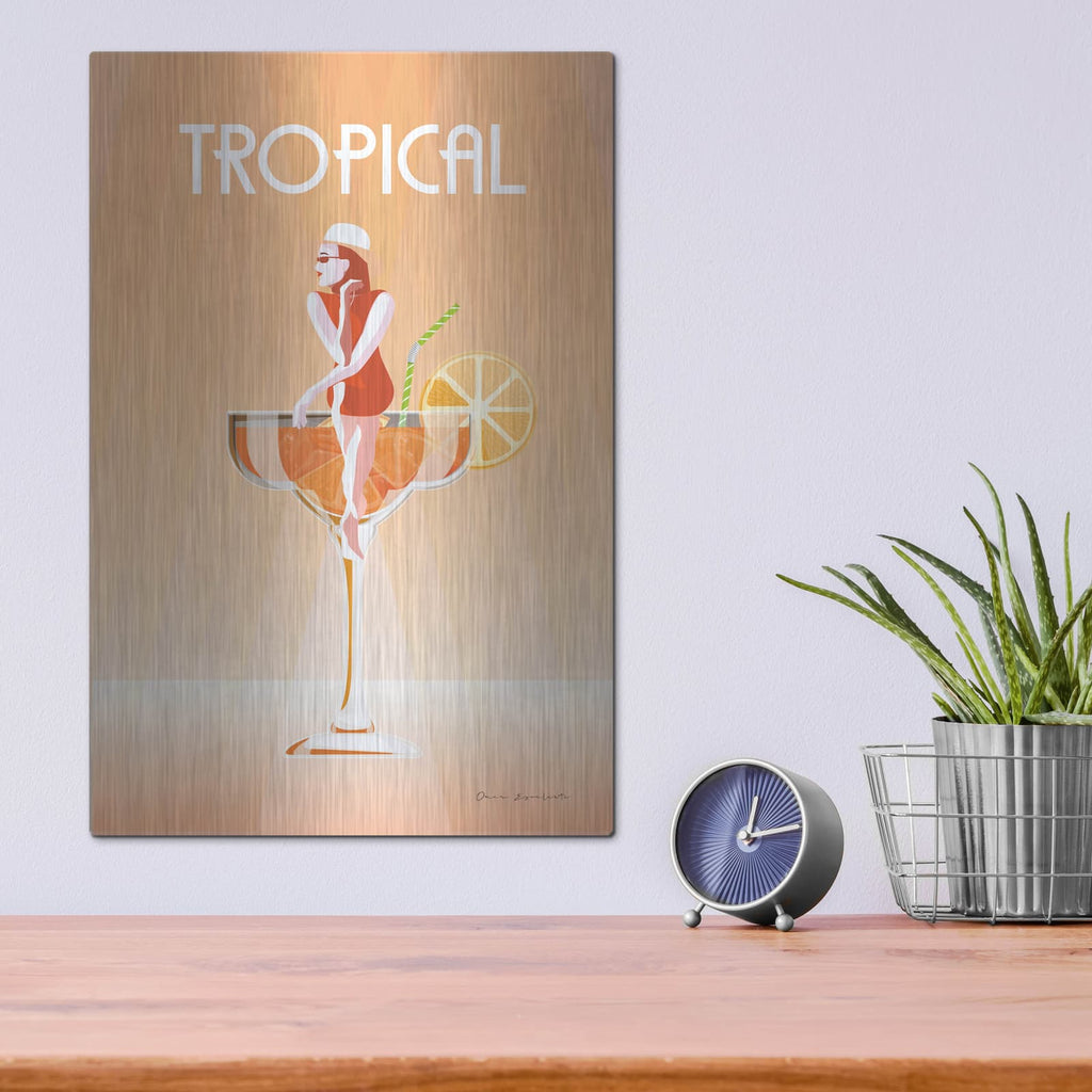 'Tropical Drink' by Omar Escalante – Metal Wall Art, 12x16 room view