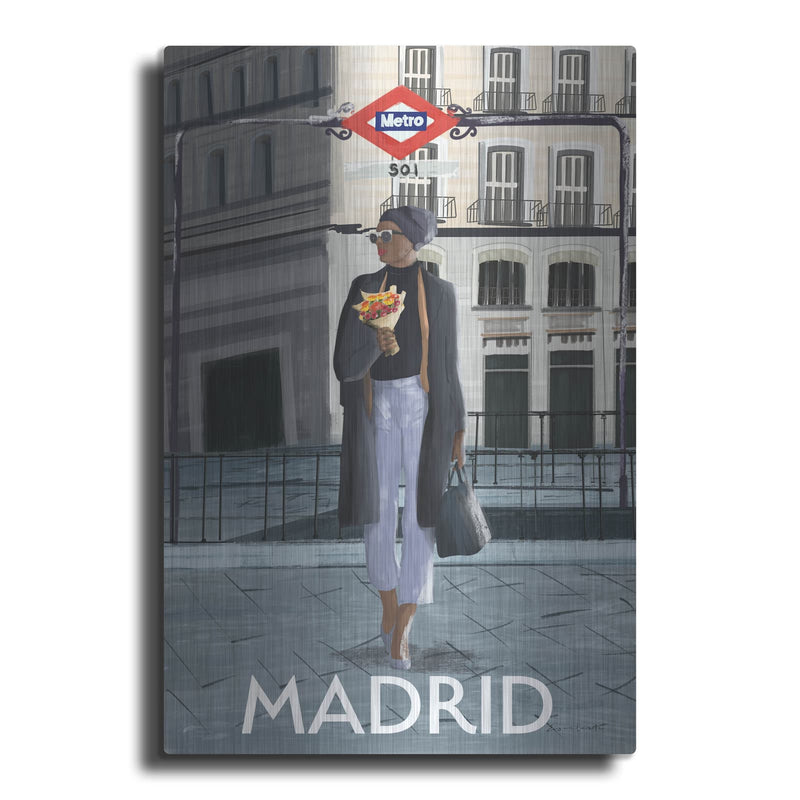 'Girl In Madrid' by Omar Escalante – Metal Wall Art