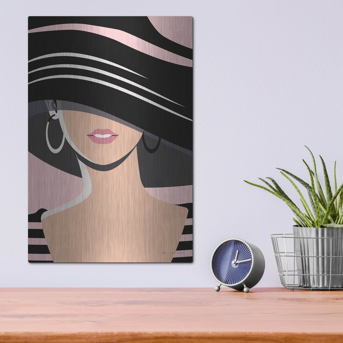 'Beach Chic 3 Blush' by Omar Escalante – Metal Wall Art, 12x16 room view